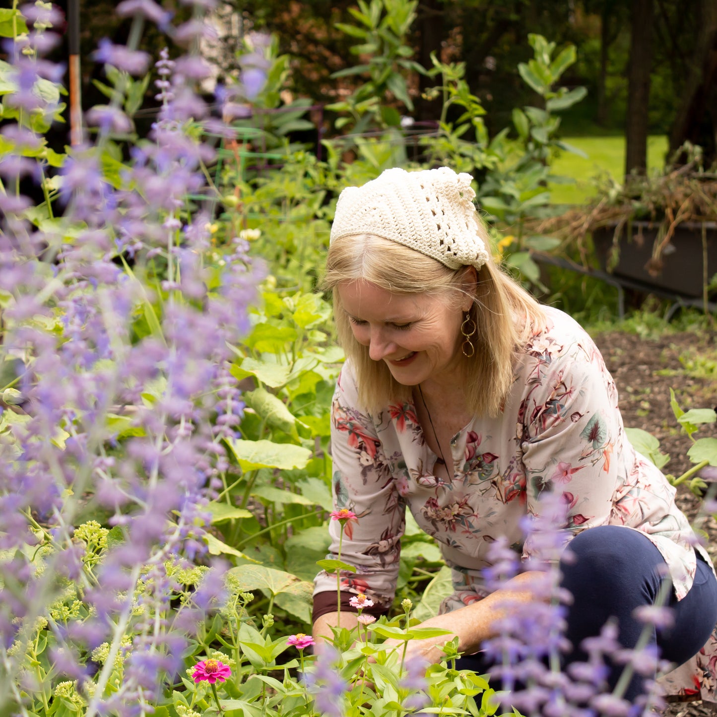 Sweet Pea Bandana ~ PDF Crochet Pattern