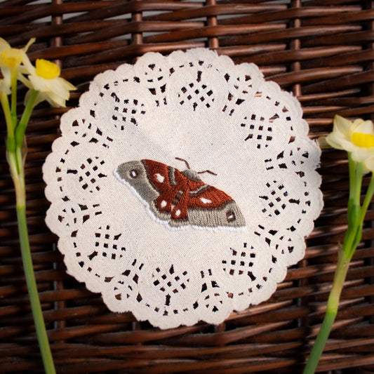 Columbia Silk moth Embroidered