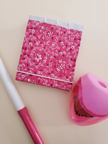 Mini Pink & White Notebook