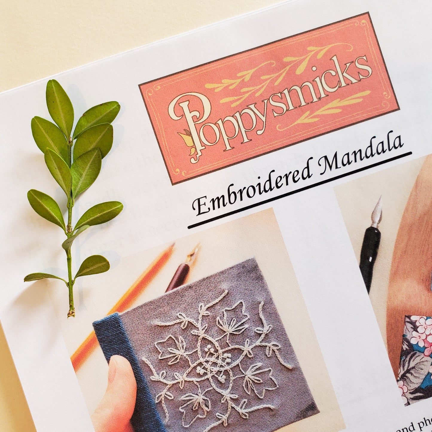 Floral Mandala ~ PDF Embroidery Pattern
