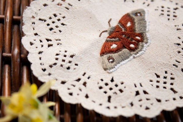 Columbia Silk moth Embroidered