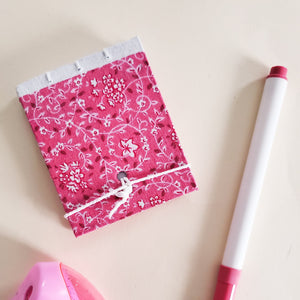 Mini Pink & White Notebook